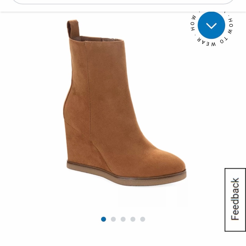 Wonderly Tan Wedge Ankle Boots